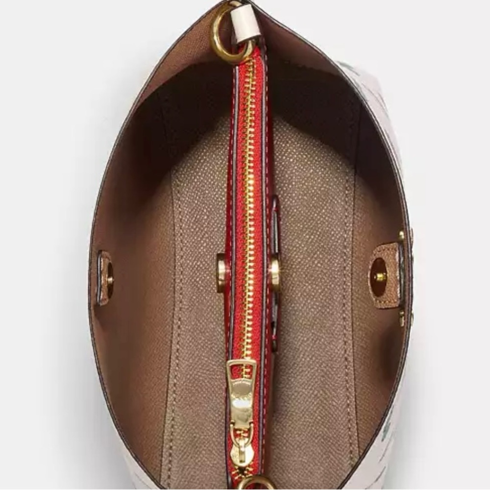 Coach White Cherry Print Crossbody Bag with Red Accents - Picture 16 of 16